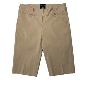 The Limited Drew Fit Tan Long Dress Career Business Shorts Size 0 #0847